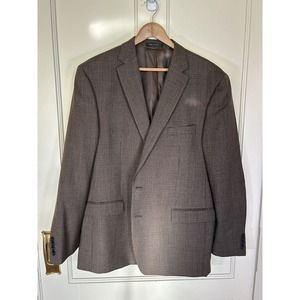 Lauren Ralph Lauren Men’s Wool Brown Houndstooth Blazer Suit Coat Size 46L